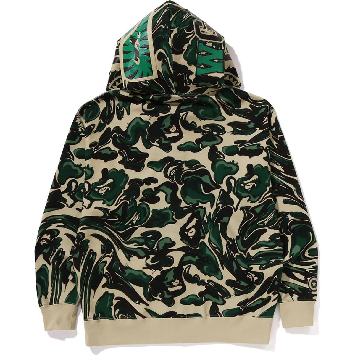 MARBLING CAMO SHARK RELAXED FIT FULL ZIP HOODIE