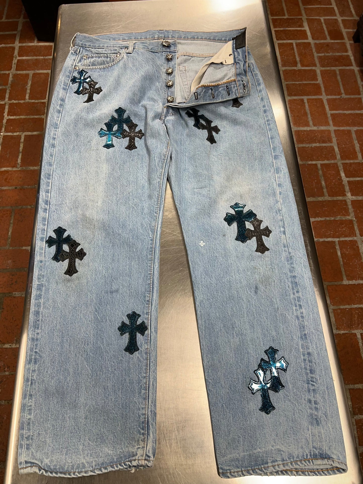 Jelly Patch Chrome Heart Jeans