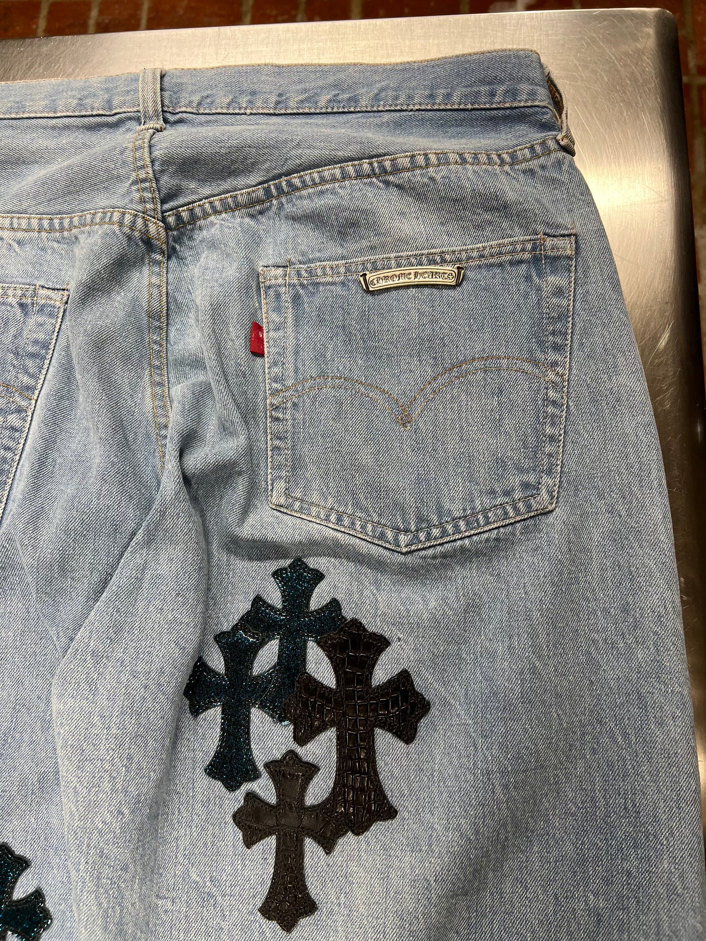 Jelly Patch Chrome Heart Jeans