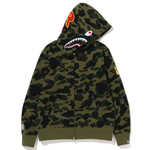 Bape Shark Green/Green Ponr Zip-Up Hoodie