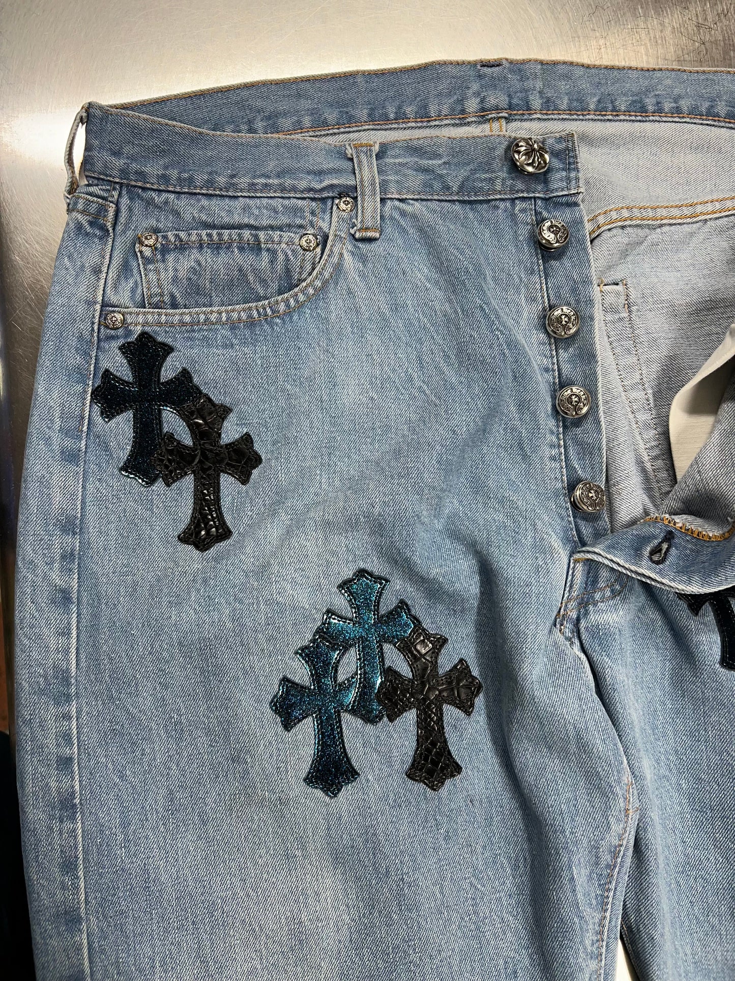 Jelly Patch Chrome Heart Jeans