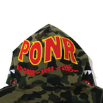 Bape Shark Green/Green Ponr Zip-Up Hoodie
