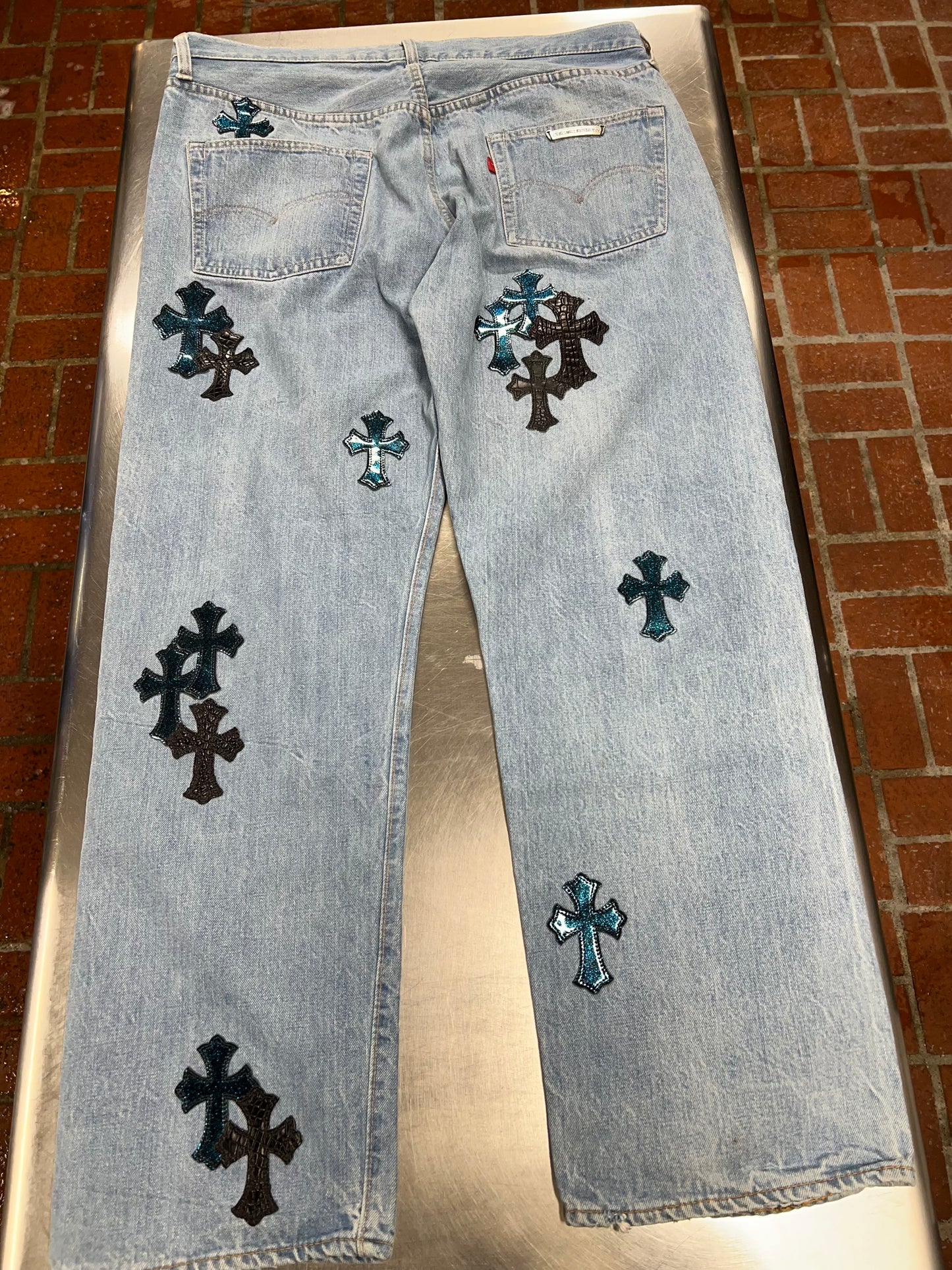 Jelly Patch Chrome Heart Jeans