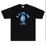 Bape Blue ABC Camo College Tee
