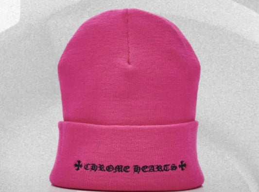 Chrome Hearts Pink Beanie