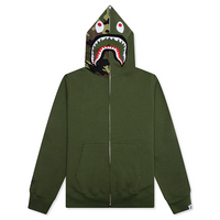 Bape Shark Green/Green Zip-Up Hoodie