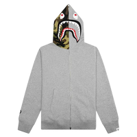 Bape Shark Grey/Green Zip-Up Hoodie