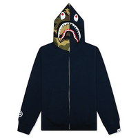Bape Shark Blue/Green Zip-Up Hoodie